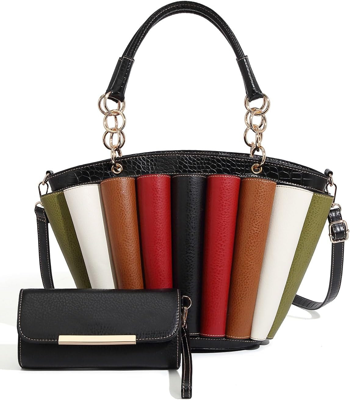 Women'S Colorblock Handbag, Striped Design, Lady Totebag for Women Large Capacity 2025 New in Crossbody Bags Bag Woman