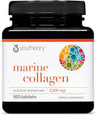Youtheory Marine Collagen - 2,500 Mg - Supports Joint, Nail, Hair, Skin, Bone & Muscle Health* - with Amino Acids, Minerals & Vitamins C, A, E, B6 & B12-160 Tablets (32-Day Supply)