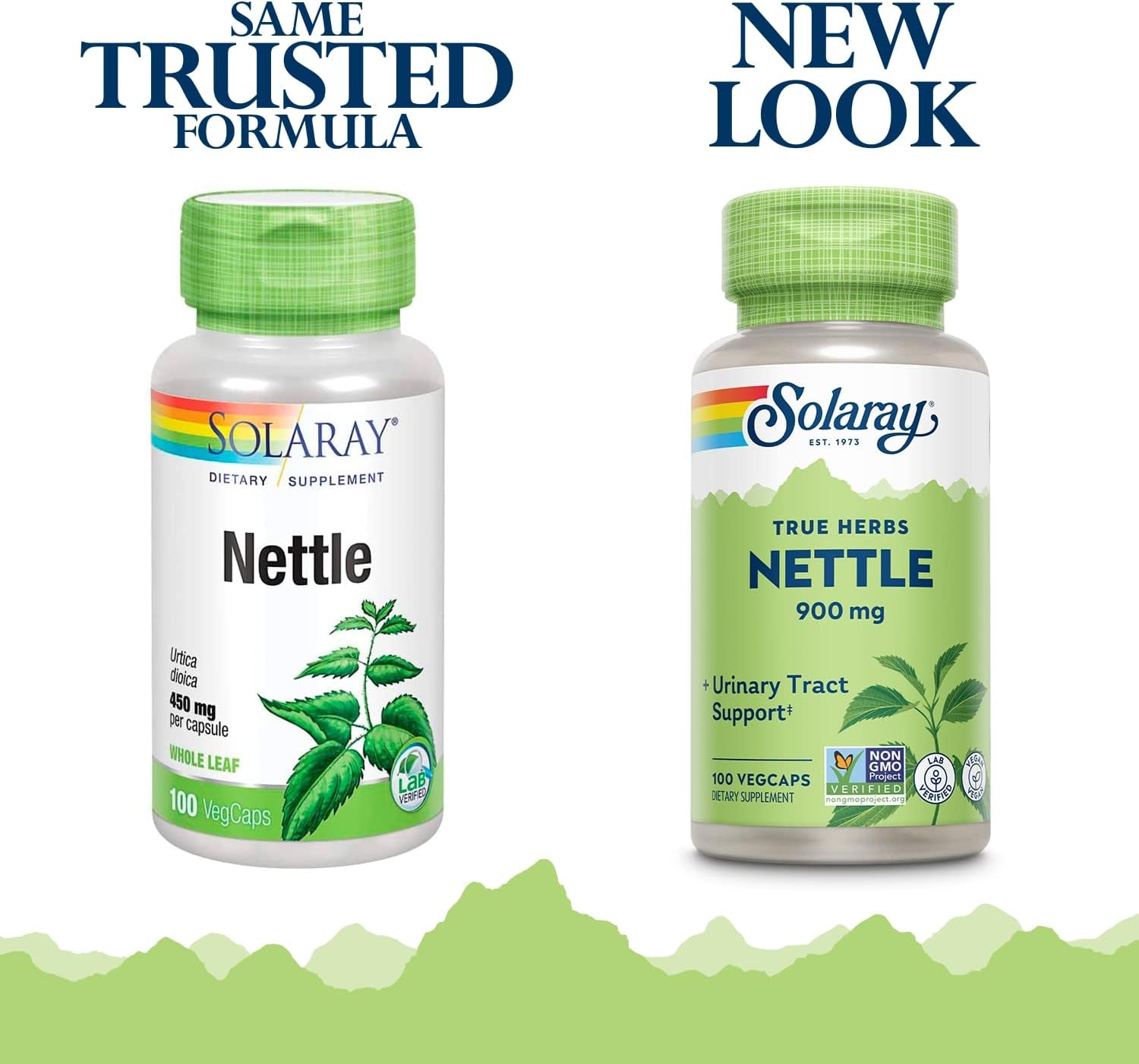 SOLARAY Nettle Leaf 900 Mg, Vegan Supplement for Urinary Health and Kidney Support, Prostate Health and Respiratory Wellness, Non-Gmo, 60 Day Money Back Guarantee 50 Servings, 100 Vegcaps