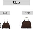 Women'S Suede Purse Vintage Top Handle Bag,Large Capacity Suede Tote Bags,Adjustable Strap Daily Sling Bag
