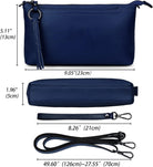 Uromee Wristlet Wallet Clutch Purses for Women Genuine Leather Crossbody Bag Handbag with Detachable Shoulder Chain
