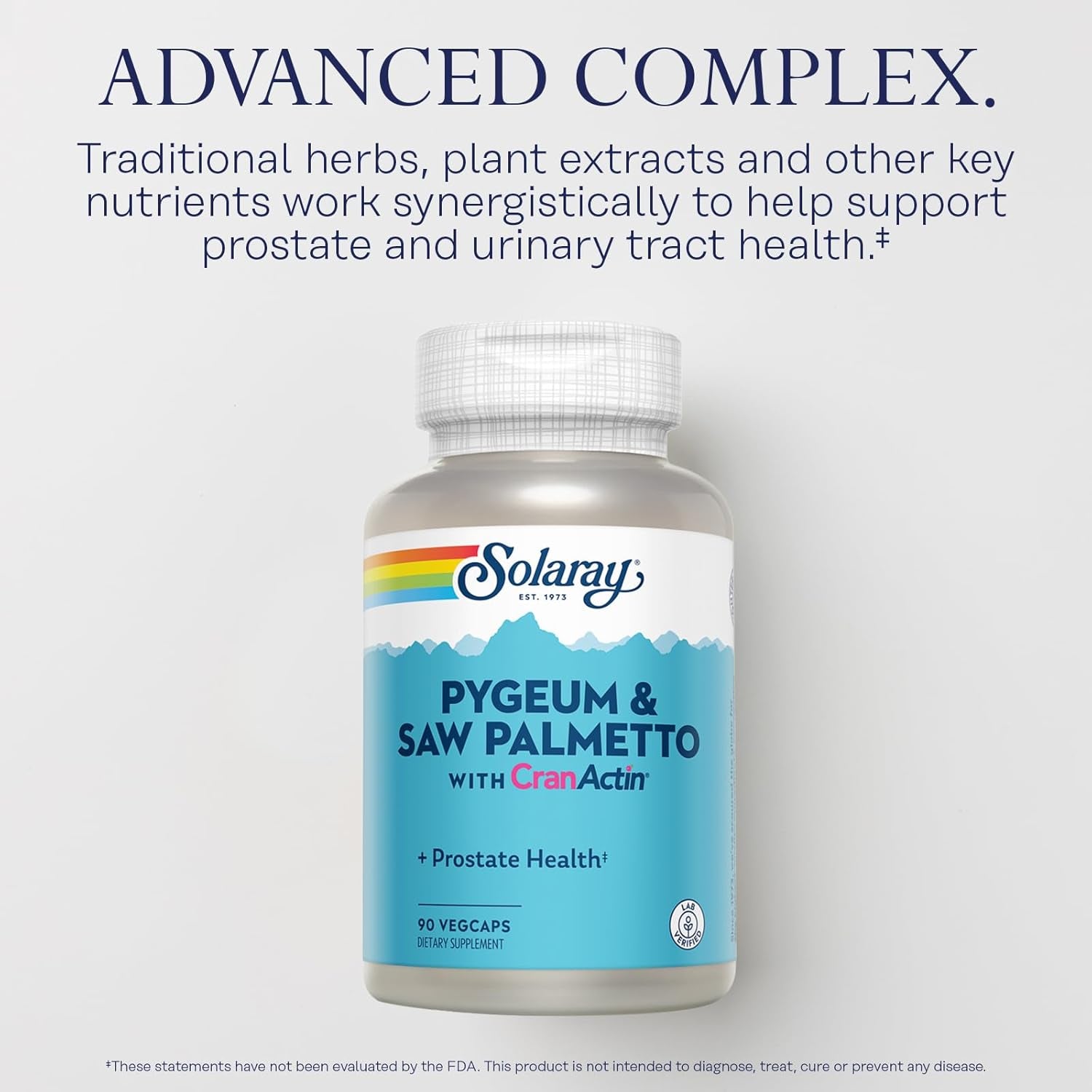 Solaray Pygeum and Saw Palmetto with Cranactin Supplement, 90 Count