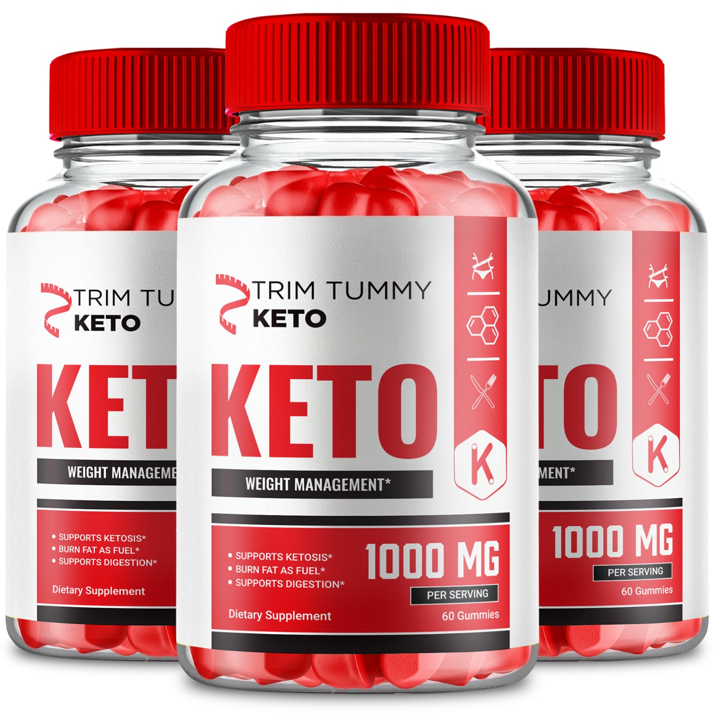 Trim Tummy Keto ACV Gummies - Official Formula (3 Pack)