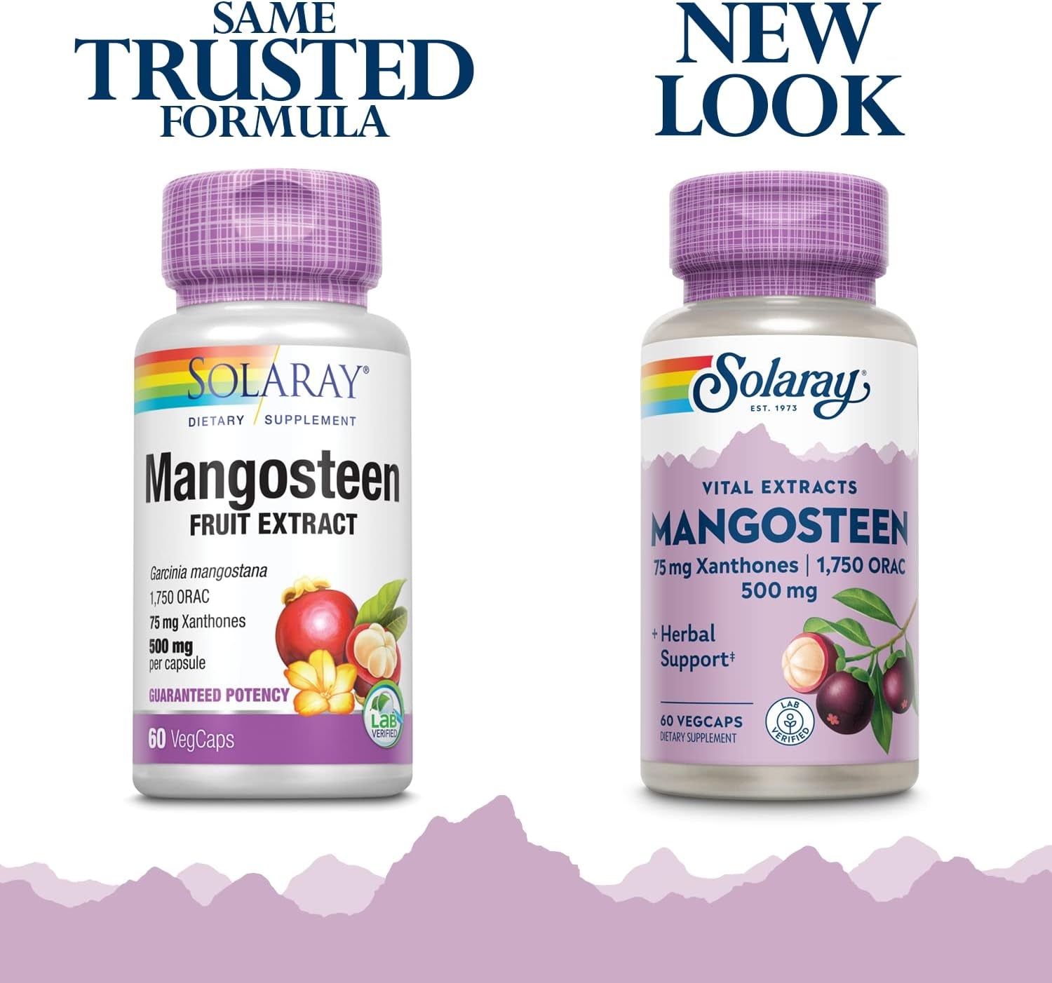 SOLARAY Guaranteed Potency Mangosteen Peel Extract 500Mg | 60 Veg Caps