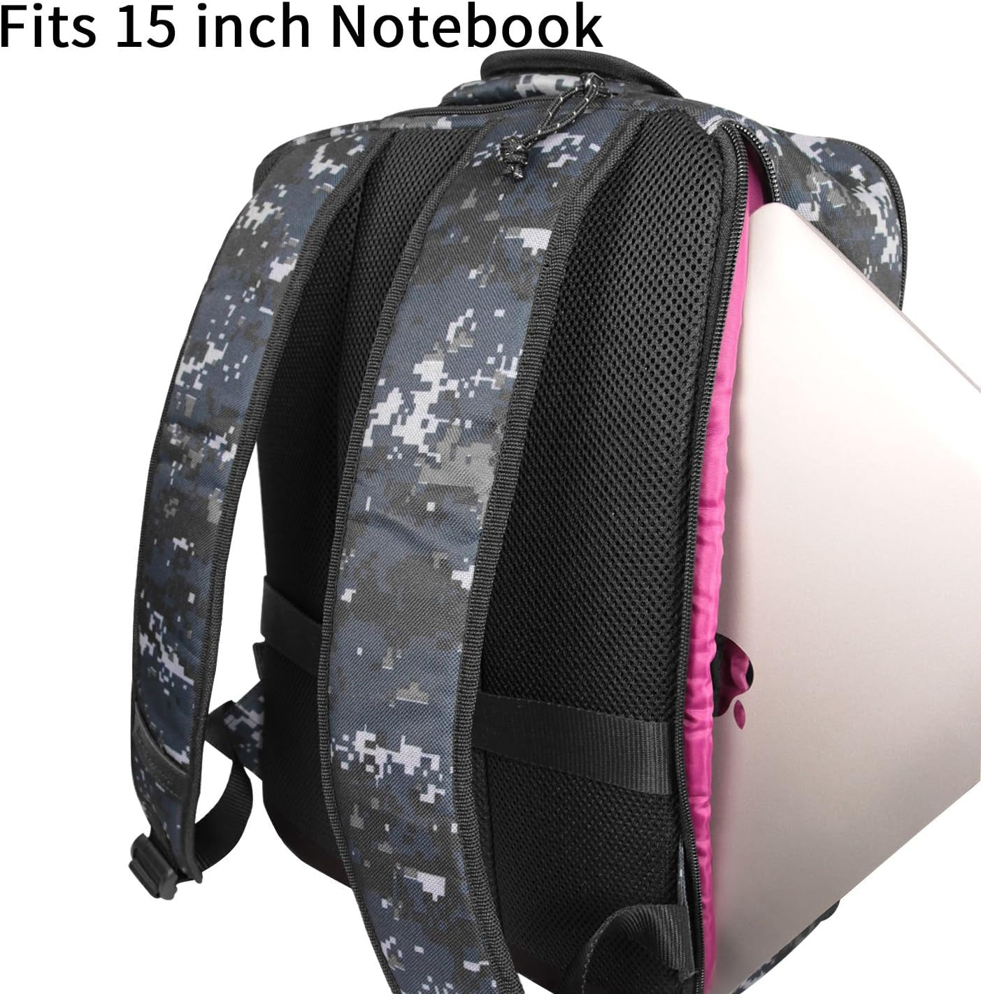 Underseat Carry-On Backpack Luggage Lightweight Casual Laptop Backpack 15.6-Inch Travel Commute Gym Sport Daypack 21L, Digi Camo