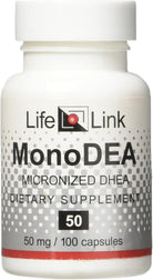 Lifelink DHEA Monodea (Dehydroepiandrosterone) | 50 Mg X 100 Capsules | Hormone Support, Anti- Aging | Made in the USA