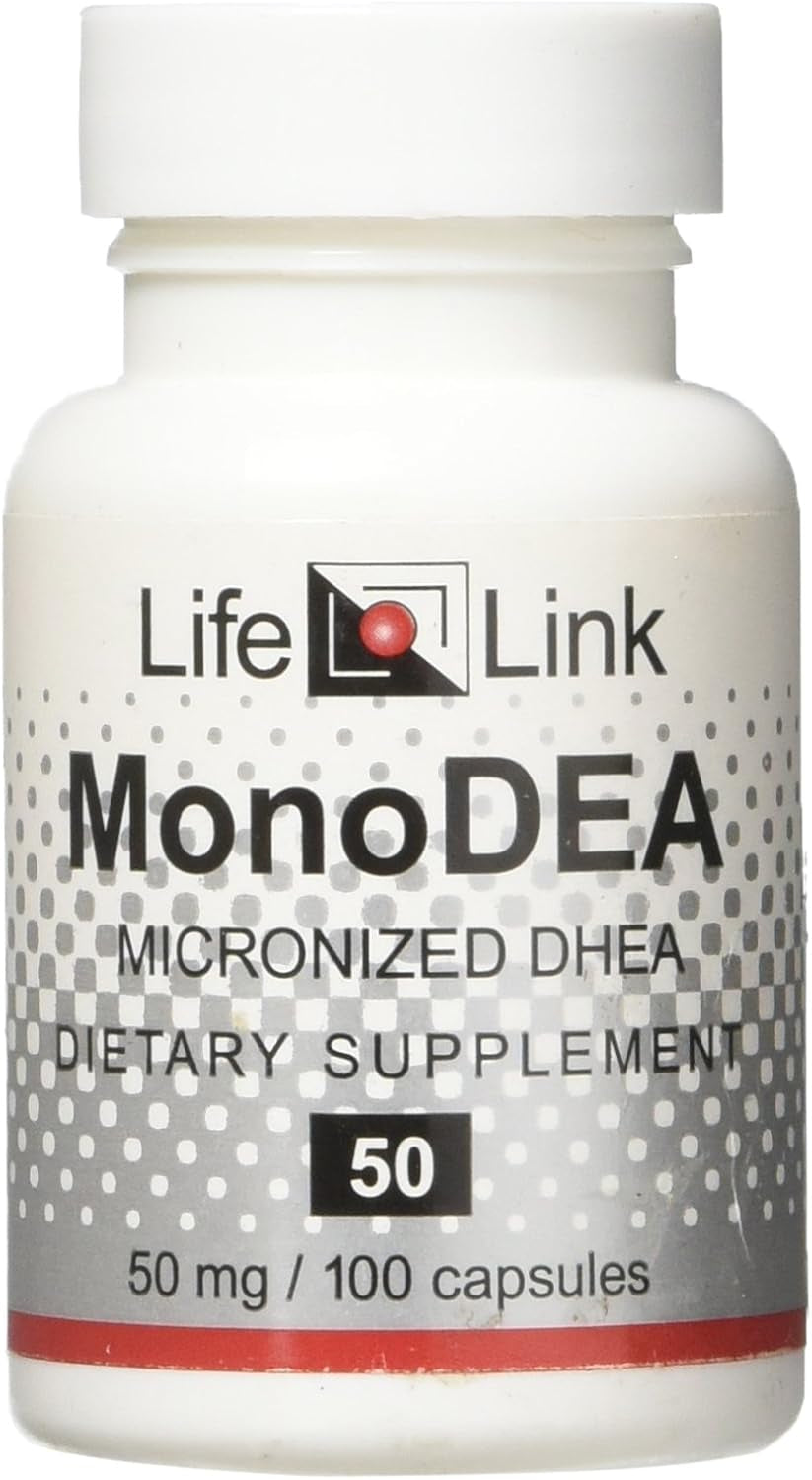 Lifelink DHEA Monodea (Dehydroepiandrosterone) | 50 Mg X 100 Capsules | Hormone Support, Anti- Aging | Made in the USA