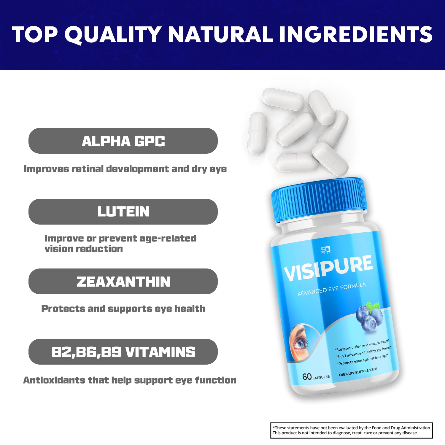 Visipure - Daily Supplement and Support for Visual Wellness (3 Pack)