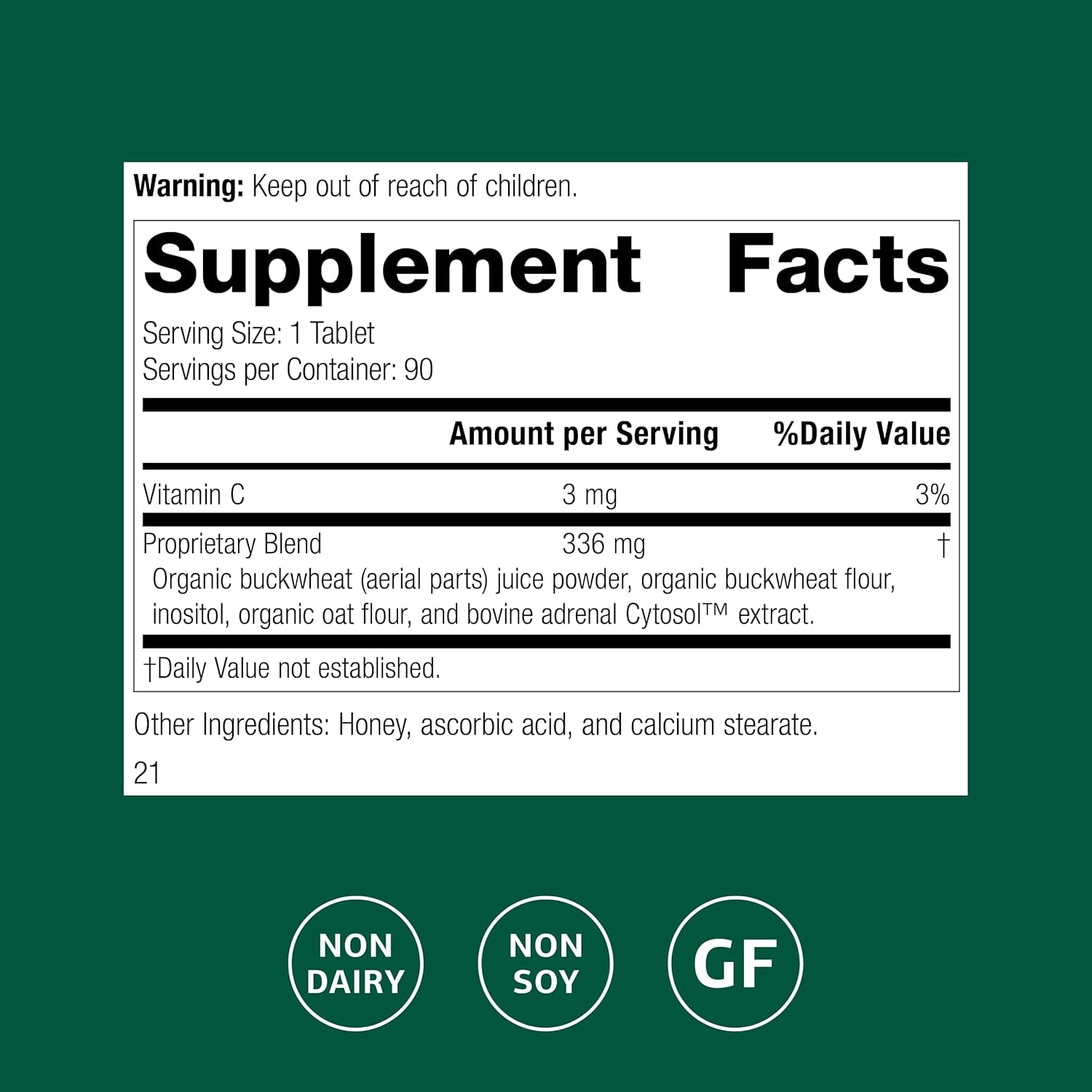 Standard Process Cyruta - Healthy Metabolic Process & Circulation Support Supplement - Healthy Heart Supplement with Organic Buckwheat Flour & Bovine Adrenal Cytosol Extract - 90 Tablets