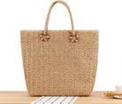 Big Woven Bag Women Large Tote Bag Summer Beach Handbag Retro Simple Travel Vacation Shoulder Bag
