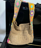 Women'S Boho Embroidery Crossbody Bag Hollow Out Crochet Knit Shoulder Bag Knited Bag Handbag Summer Beach Tote