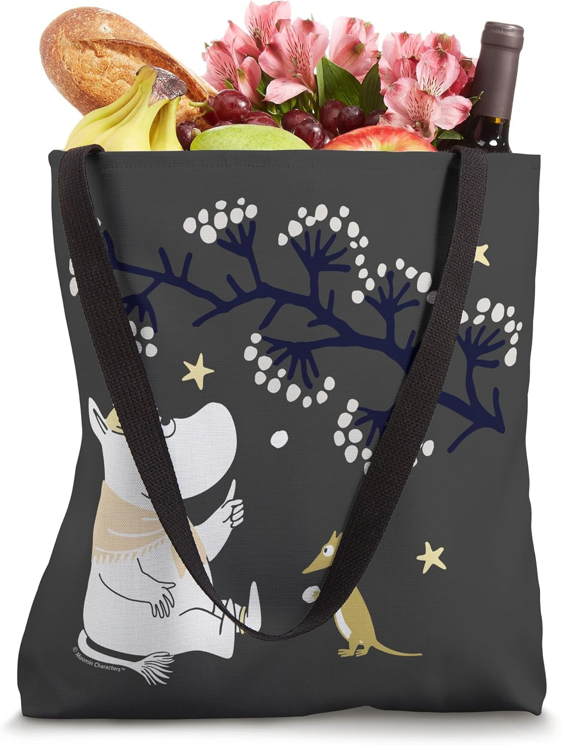 Winter Snorkmaiden Watching the Snow Tote Bag