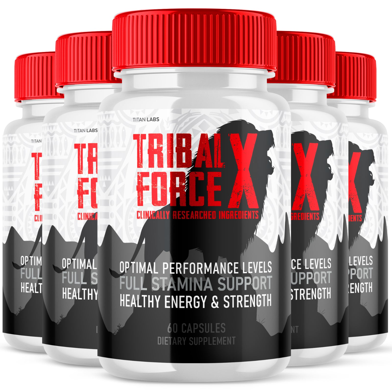 Tribal Force X Supplement - Boost Performance, Energy, & Male Vitality (5 Pack)