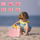 EVA Waterproof Small Rubber Beach Bag Sandproof Compact Tote for Women Men, Lightweight Rubber Travel Handbag for Pool, Gym