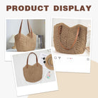 Straw Bag for Women Straw Totes Beach Bags Summer Woven Handmade Shoulder Bag Purse Buckets Totes Handbag