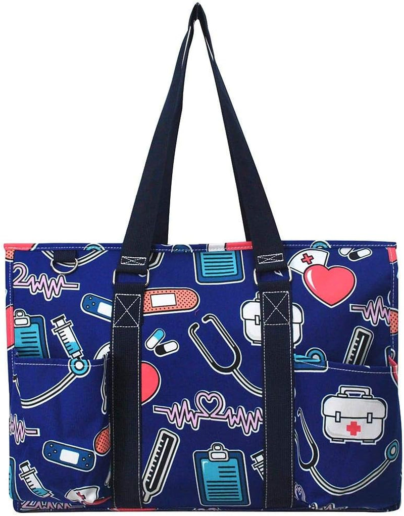 NGIL All Purpose Organizer 18" Large Utility Tote Bag 2019 Spring Collection (Nurse Navy)