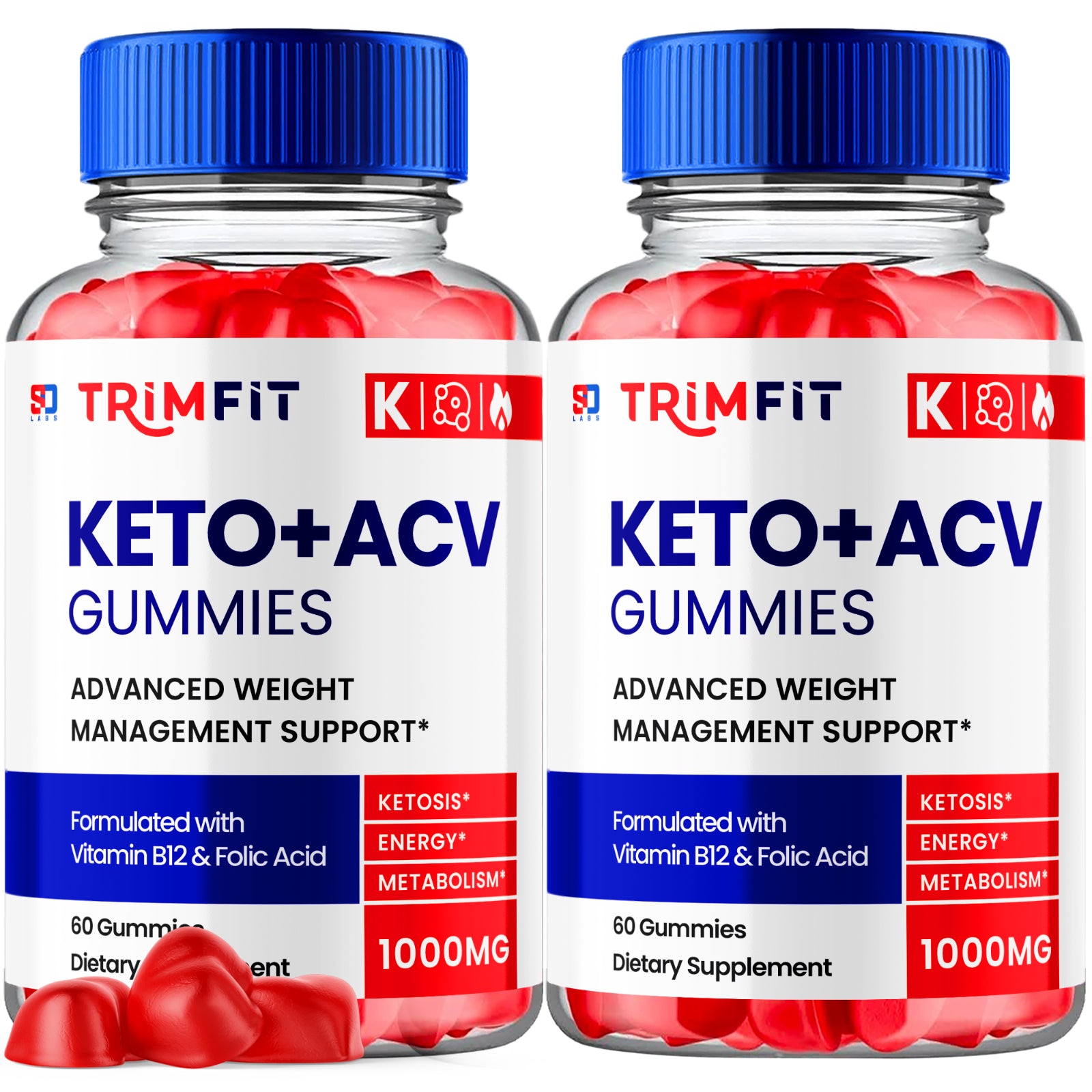 Trimfit Keto ACV Gummies Advanced Weight Management & Energy Boost (2 Pack)