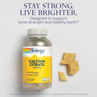 Solaray Calcium Citrate 1000Mg - Chelated Calcium Supplement - Supports Bone Strength and Healthy Teeth - Easy to Digest - 60-Day Guarantee, Vegan - 60 Servings, 240 Vegcaps