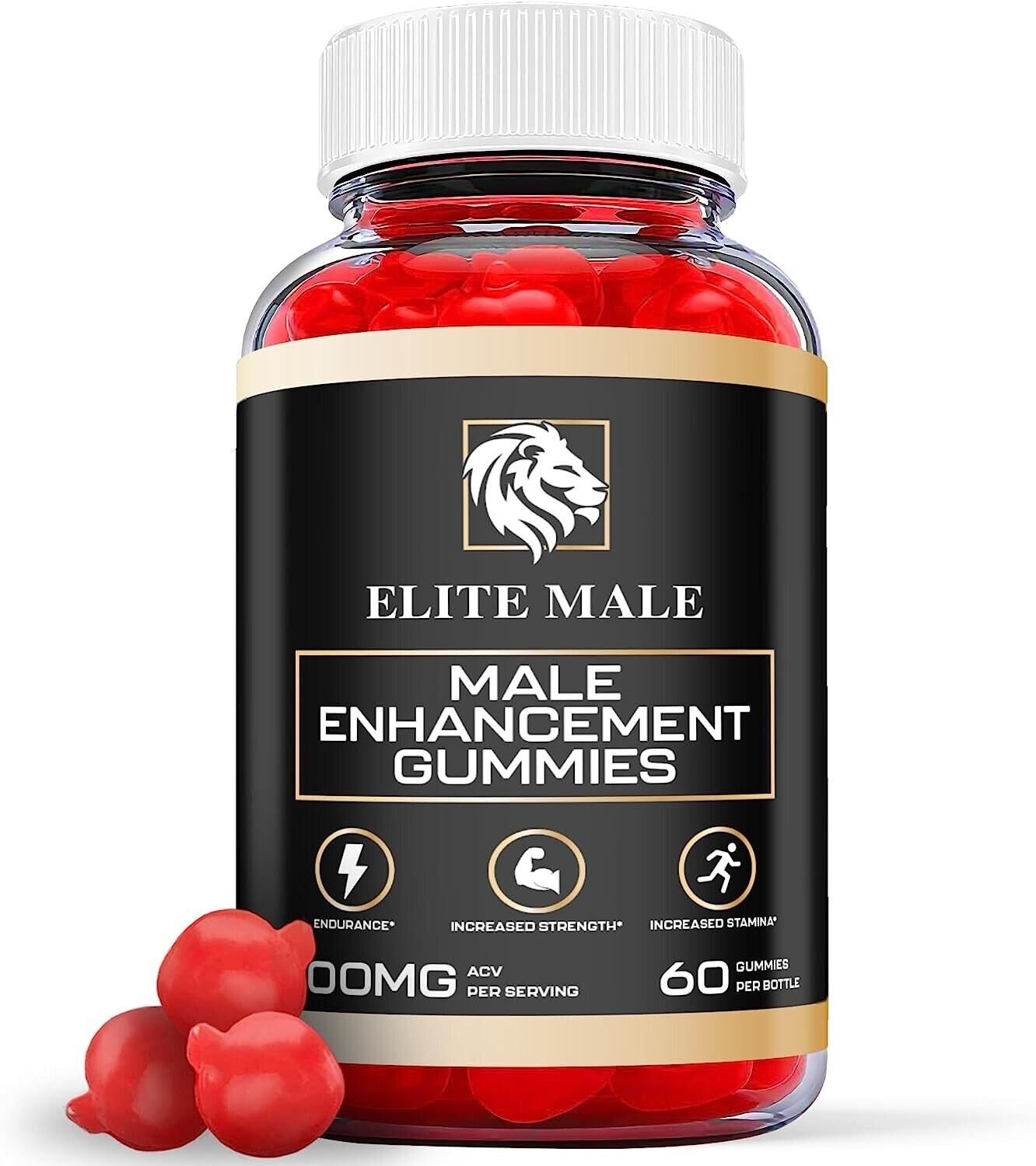 (1 Pack) - Elite Male Gummies - Male Enhancement Support Multivitamin - 60 Gums