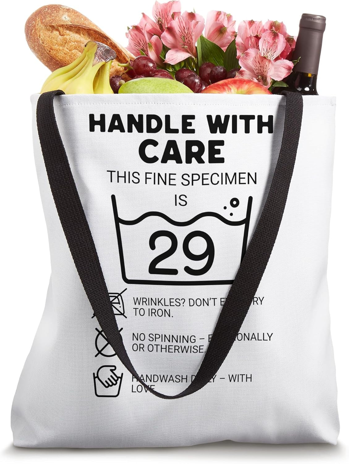 29Th Birthday This Fine Piece Is 29 Funny Care Instructions Tote Bag