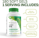 Youngevity Ultimate EFA - Organic Source of Essential Fatty Acids | Omega 3, 6, & 9 | Made from Borage, Flax & Fish Oil | 180 Count (180 Count (Pack of 1))