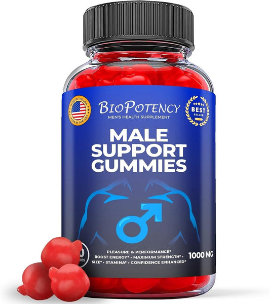 (1 Pack) Biopotency Male Gummies - Male Enhancement Multivitamin - 60 Gummies