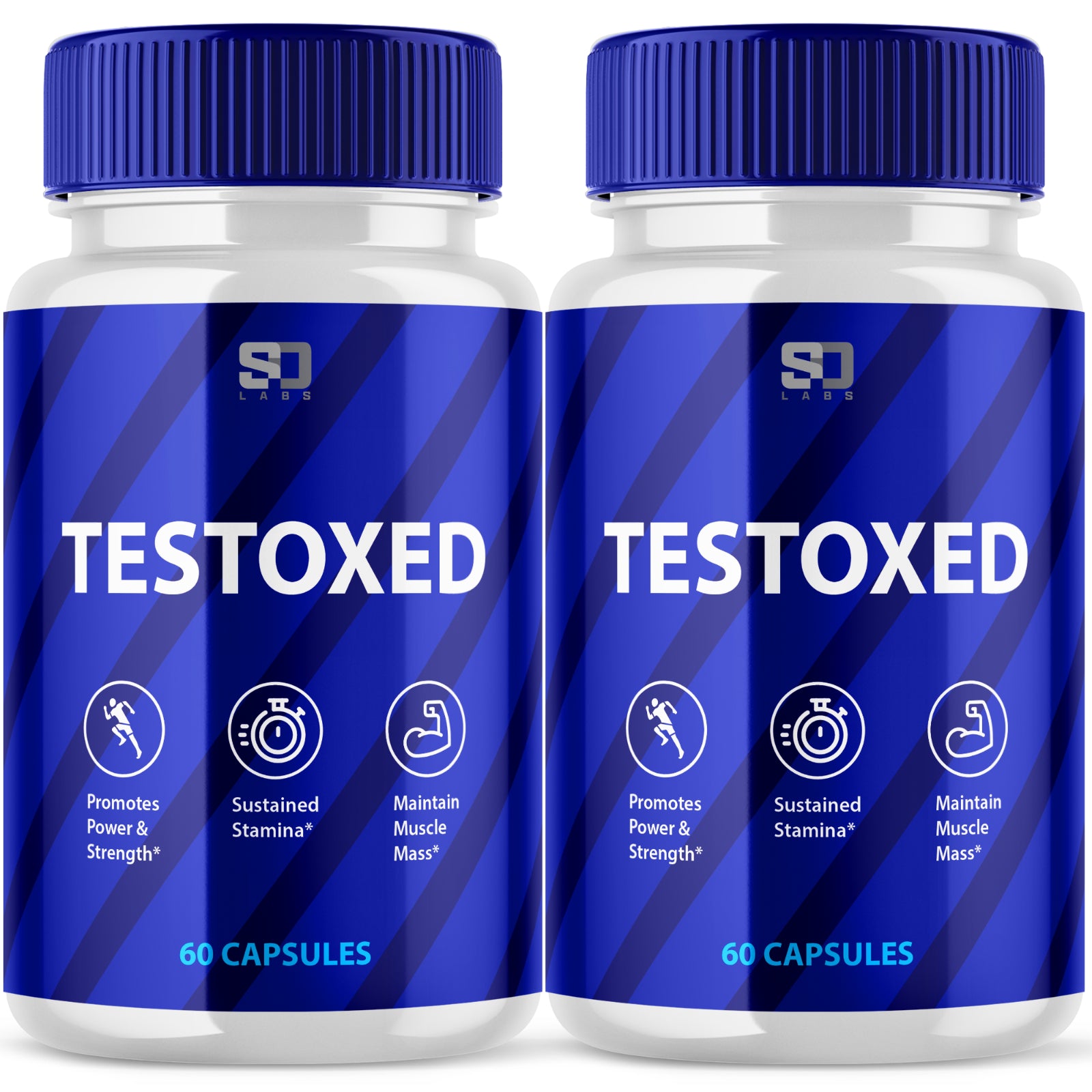 Testoxed Male Vitality Pills - Enhanced Endurance and Muscle Support (2 Pack)