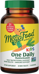 Megafood Kids One Daily Multivitamin - Convenient Mini Multivitamin for Kids - with Zinc, Vitamins C, B & D - Vegetarian, Gluten Free, Non GMO - 30 Tablets, 30 Servings