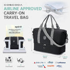 14X18X8 Travel Bag Frontier Airlines Personal Item Bag with Shoe Compartment Tote Carry on Luggage 32L Weekender Overnight for Women Men Beige