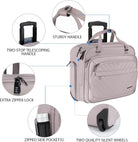 VANKEAN Laptop Bag Women with Wheels, 15.6 Inch Rolling Briefcase for Women, Water Repellent Overnight Rolling Computer Bag with RFID Pockets for Travel Business Work School, Light Dusty Pink