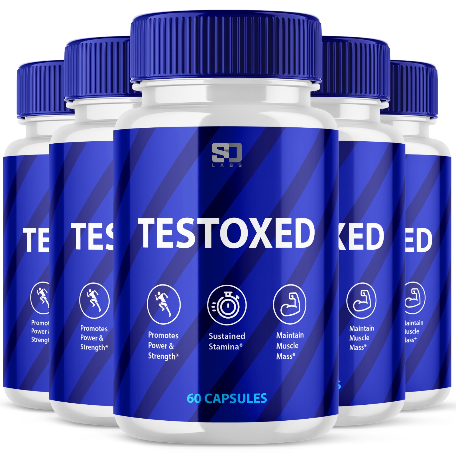 Testoxed Male Vitality Pills - Enhanced Endurance and Muscle Support (5 Pack)