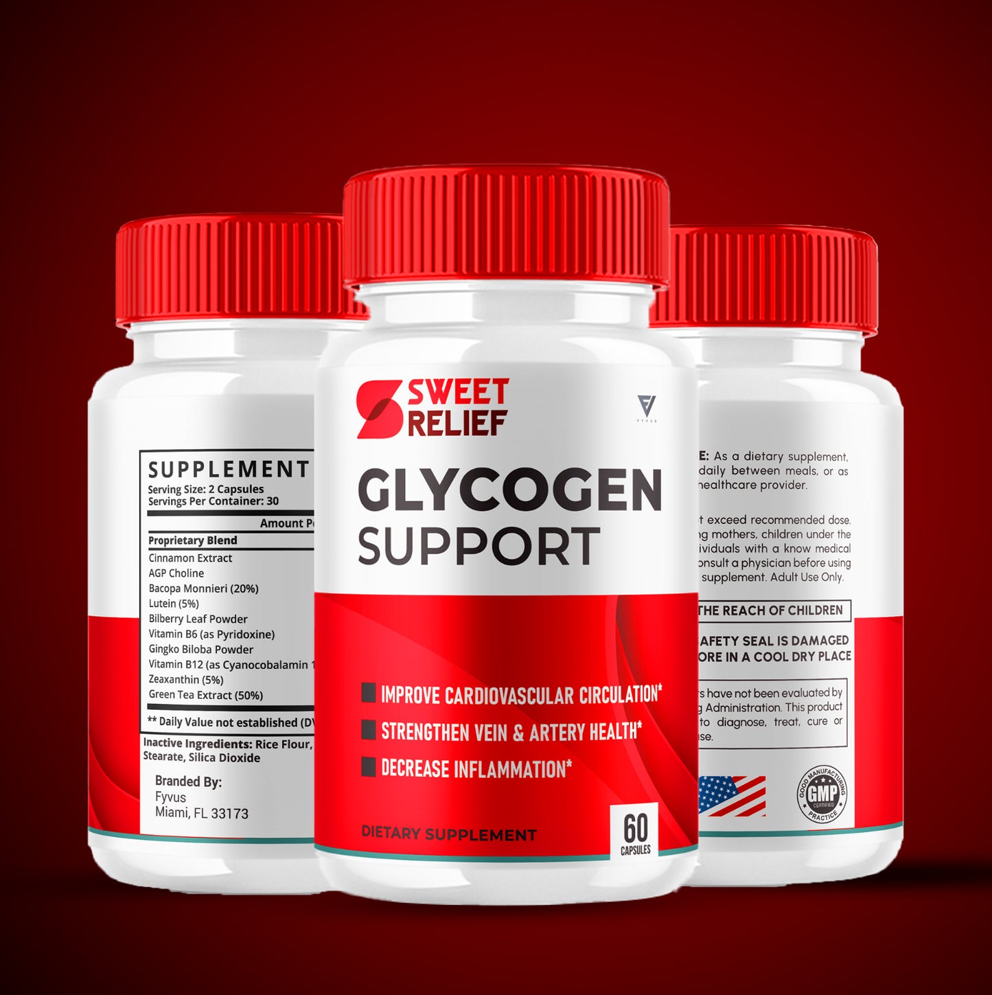 Sweet Relief Glycogen Blood Support Cleanse Capsules Supplement (60 Capsules)