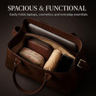 [15 In] Suede Tote Bag for Women Large Retro Top Handle Shoulder Handbag Leather Work Tote Bags for Office Travel