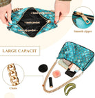 Shoulder Bags for Women Turquoise Blue Hobo Tote Handbag Small Clutch Purse with Zipper Closure