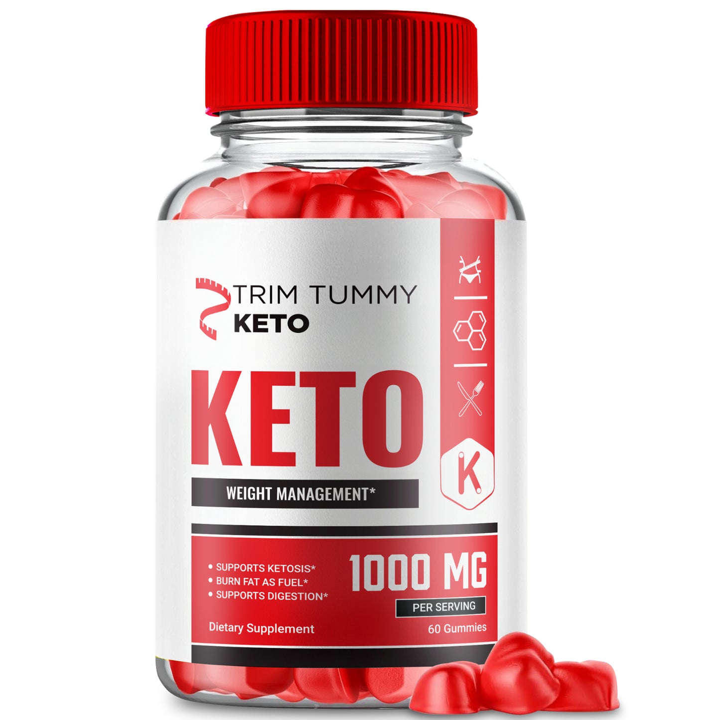 Trim Tummy Keto ACV Gummies - Official Formula (1 Pack)