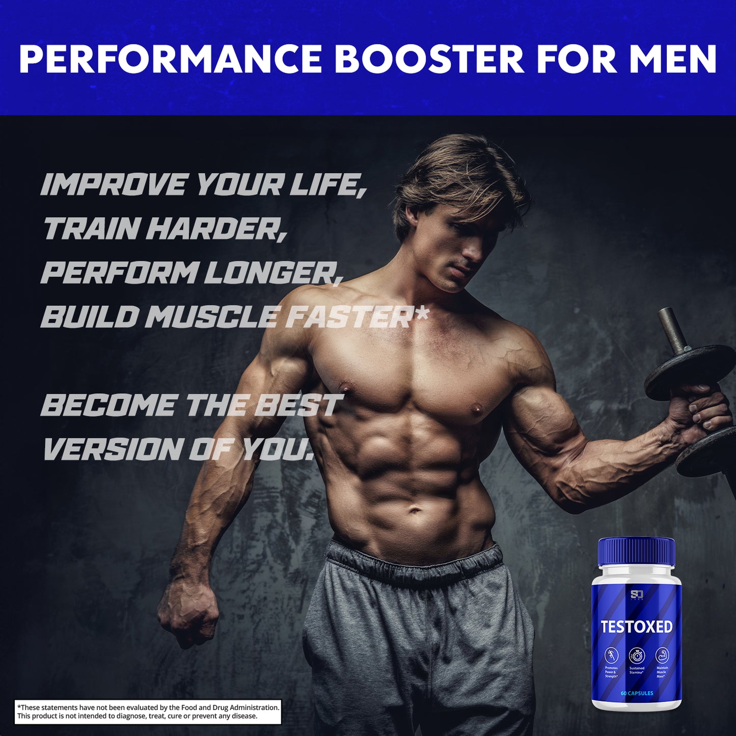 Testoxed Male Vitality Pills - Enhanced Endurance and Muscle Support (2 Pack)