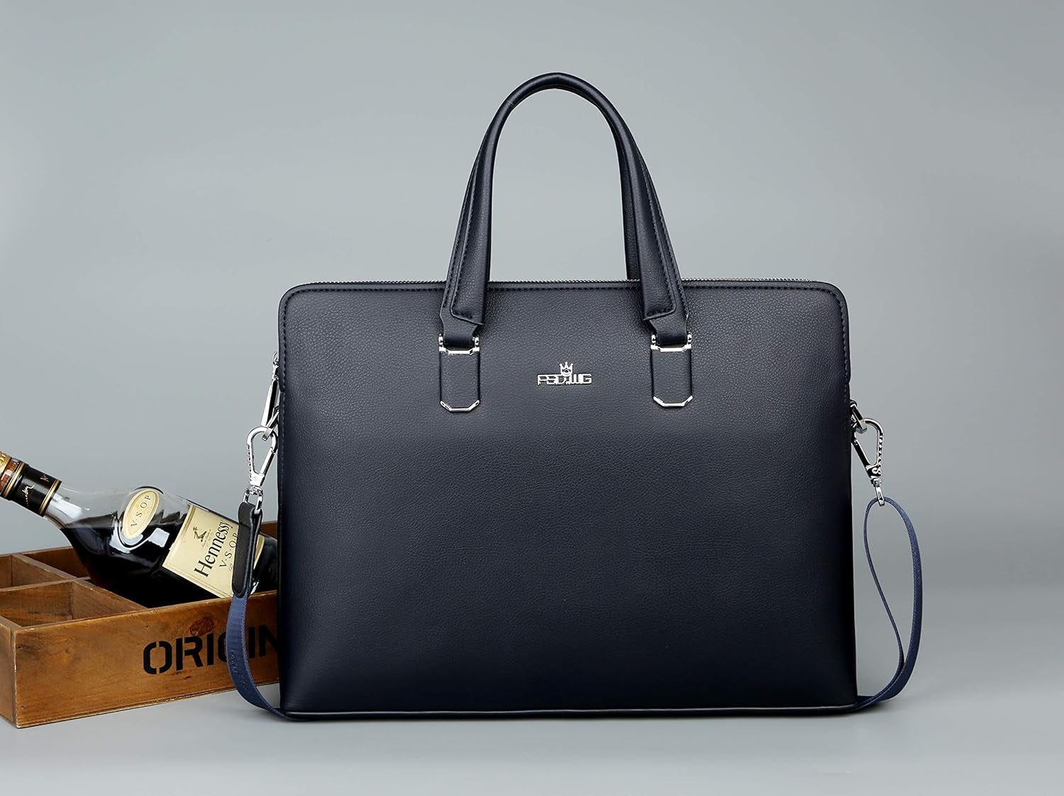 Fsd.Wg]Business Bag Leather Briefcase Shoulder Laptop Business Bag for Men
