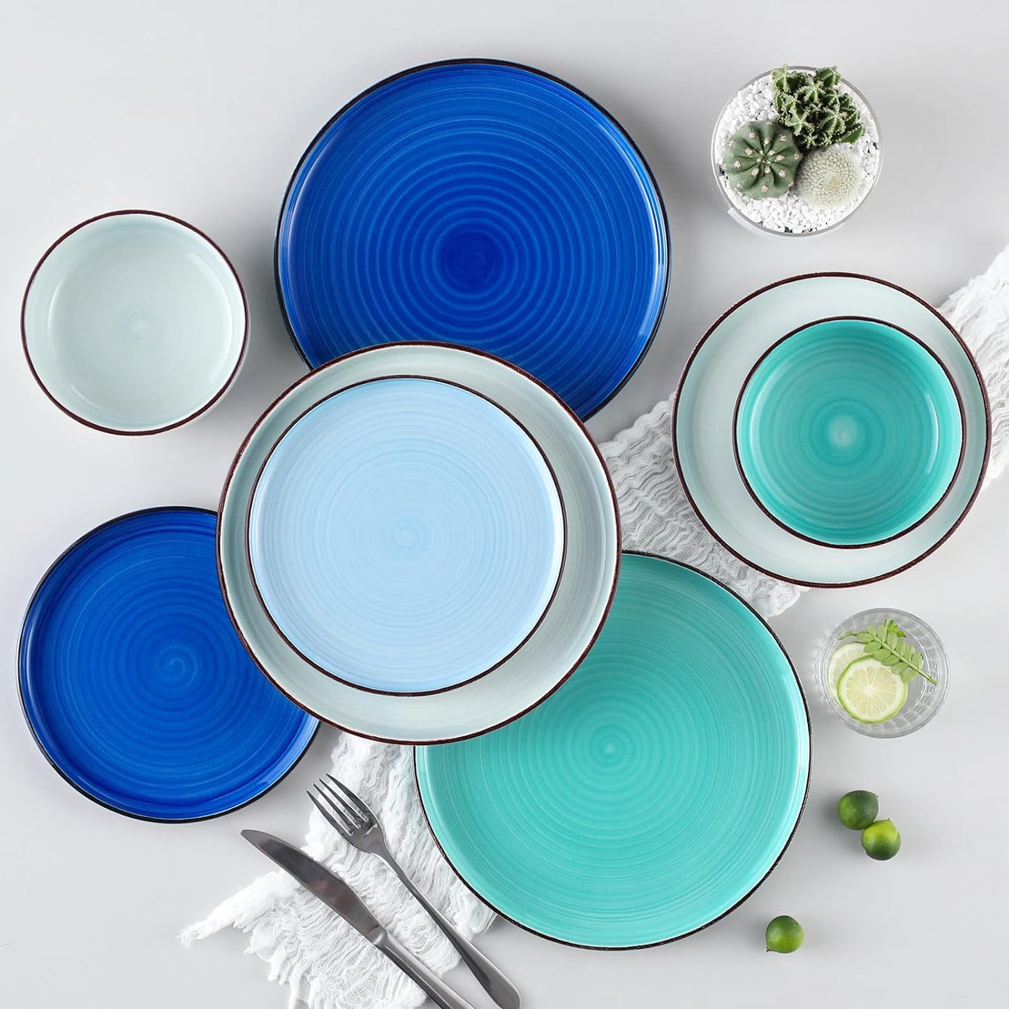 Vancasso Bonita Blue 12 Pieces Dinnerware Sets