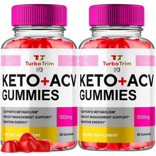 Turbo Trim Keto ACV Gummies Support Metabolism & Weight Management (2 Pack)