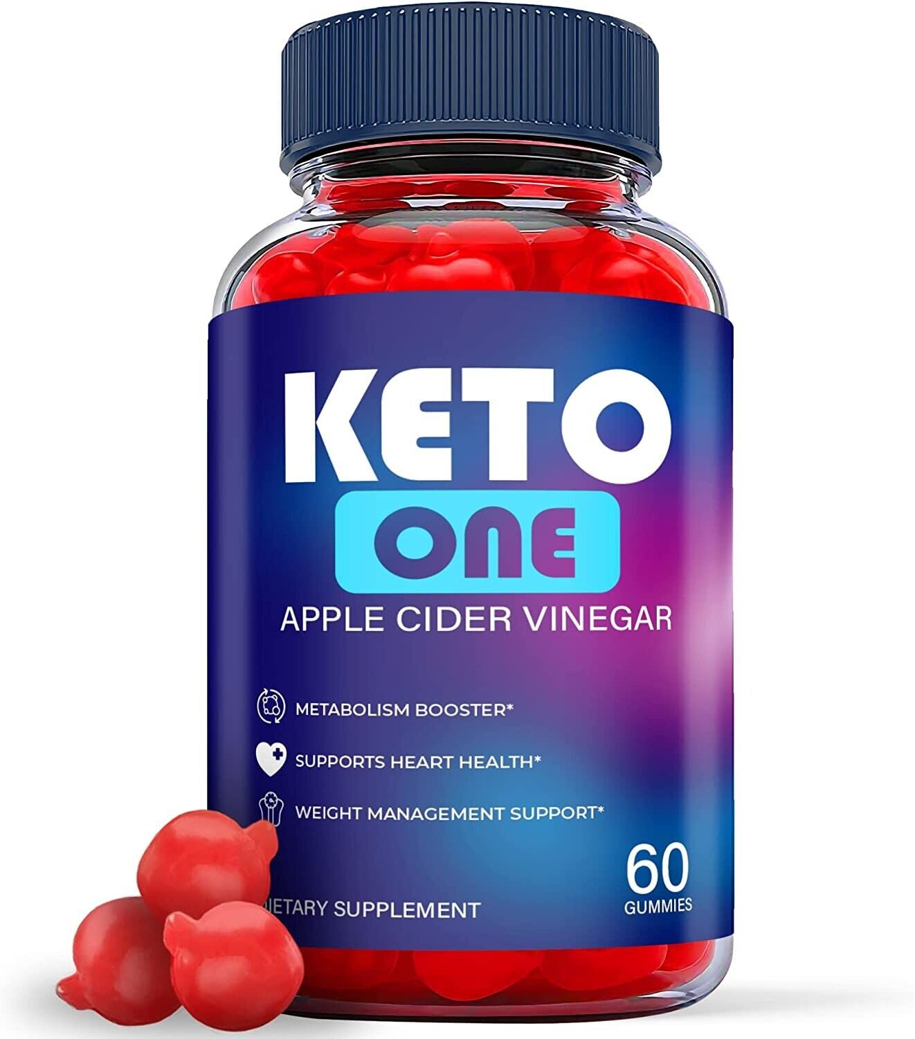 (1 Pack) Keto One ACV Gummies - Dietary Supplement for Weight Loss - 60 Gummies