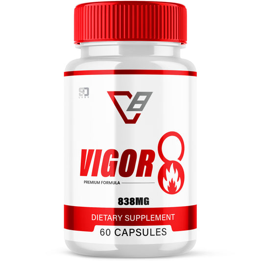 Vigor 8 Advanced Male Health Pills - Enhance Stamina and Endurance - 60 Capsules