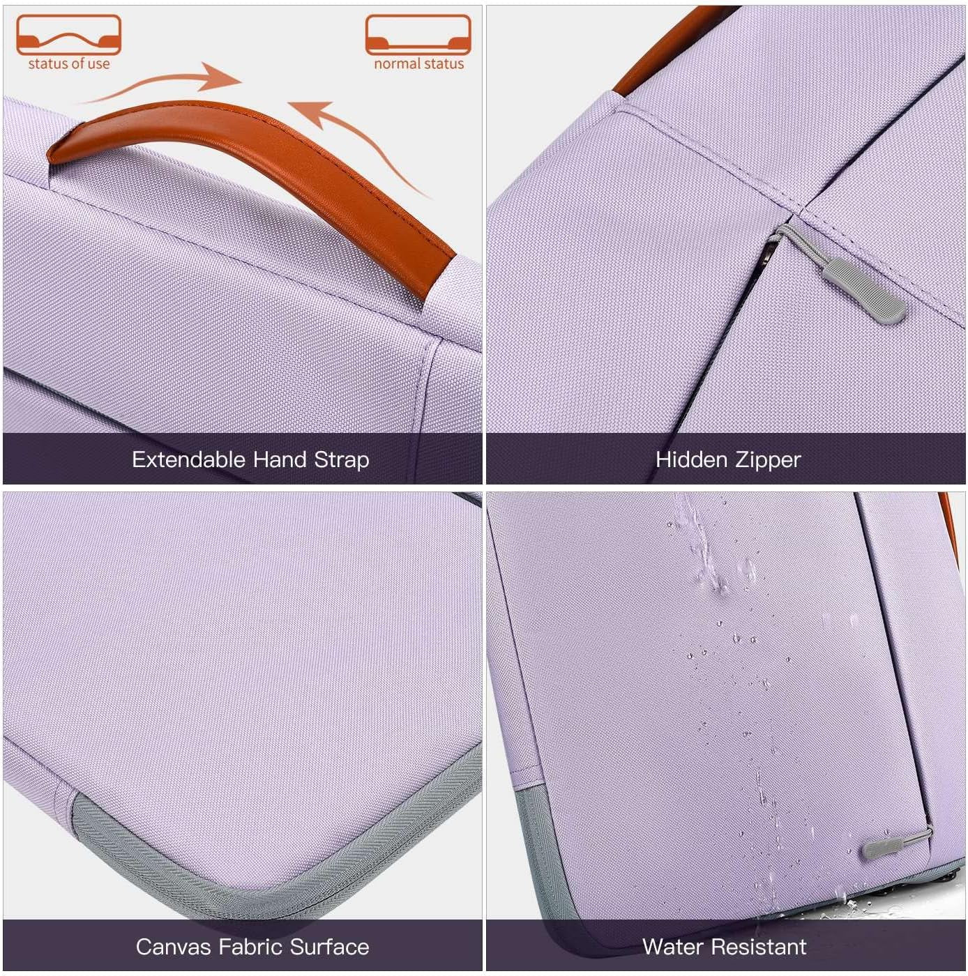17.3 Inch Laptop Sleeve Case Briefcase Bag for HP 17.3 Laptop, HP Pavilion 17/ Envy 17T/ PROBOOK 17, Dell Inspiron 17, Lenovo ASUS ACER MSI 17.3 Waterpoof Computer Bag -Purple