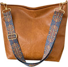 Hobo Bags for Women Crossbody Purse Vegan Leather Shoulder Handbag Guitar Strap Purses Boho Tote Work Bucket Bag