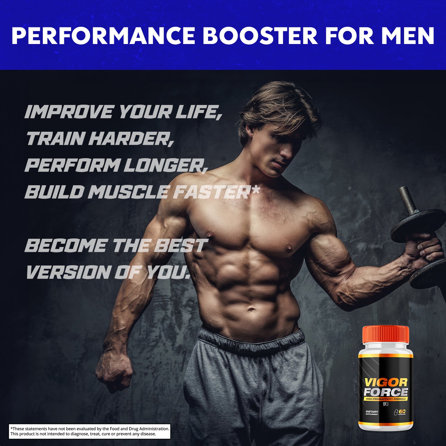 Vigor Force Male Pill - Boosts Vitality & Energy with a Potent Formula (3 Pack)