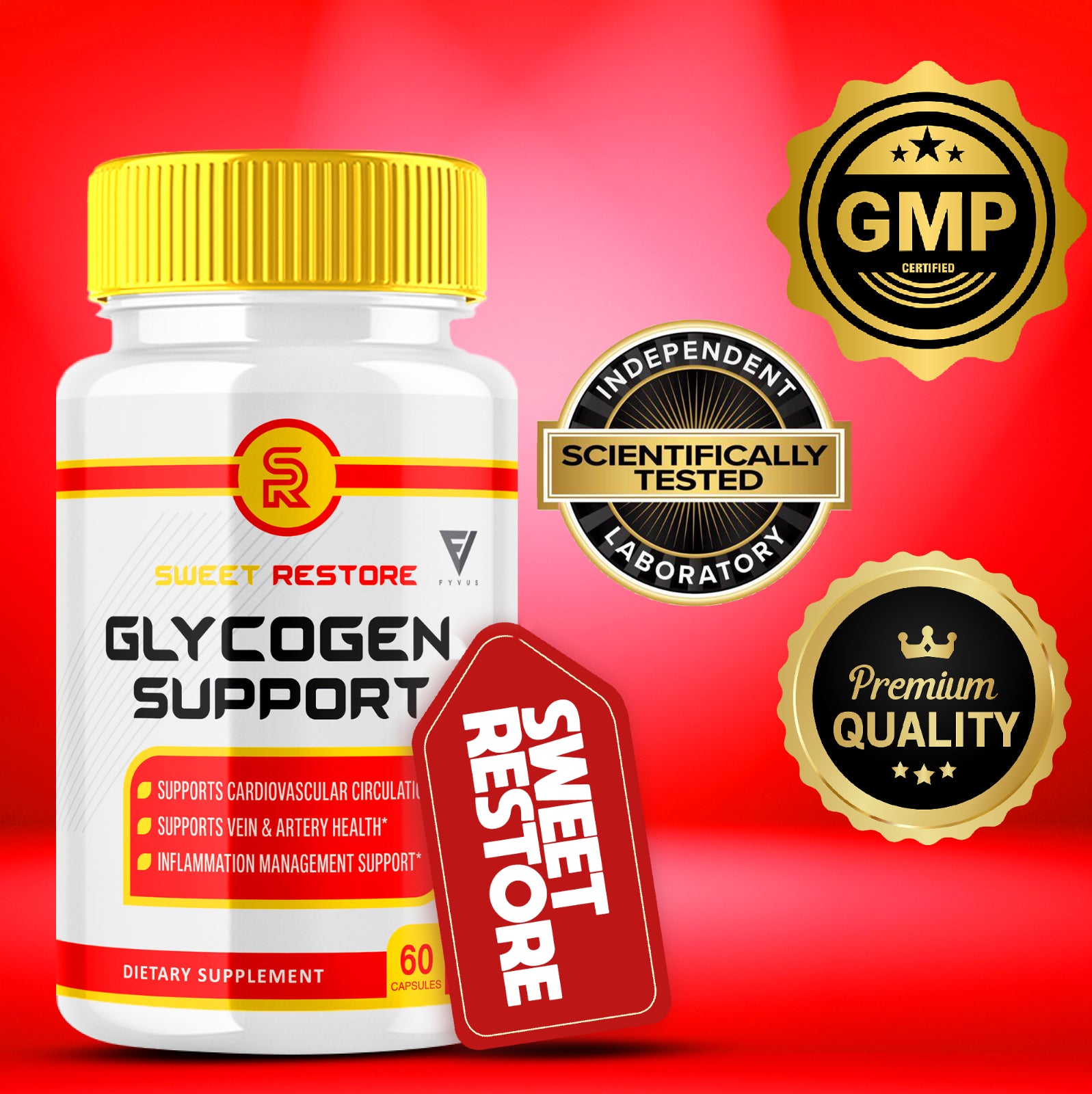 Sweet Restore Glycogen and Blood Sugar Support, Sweet Restore (60 Capsules)