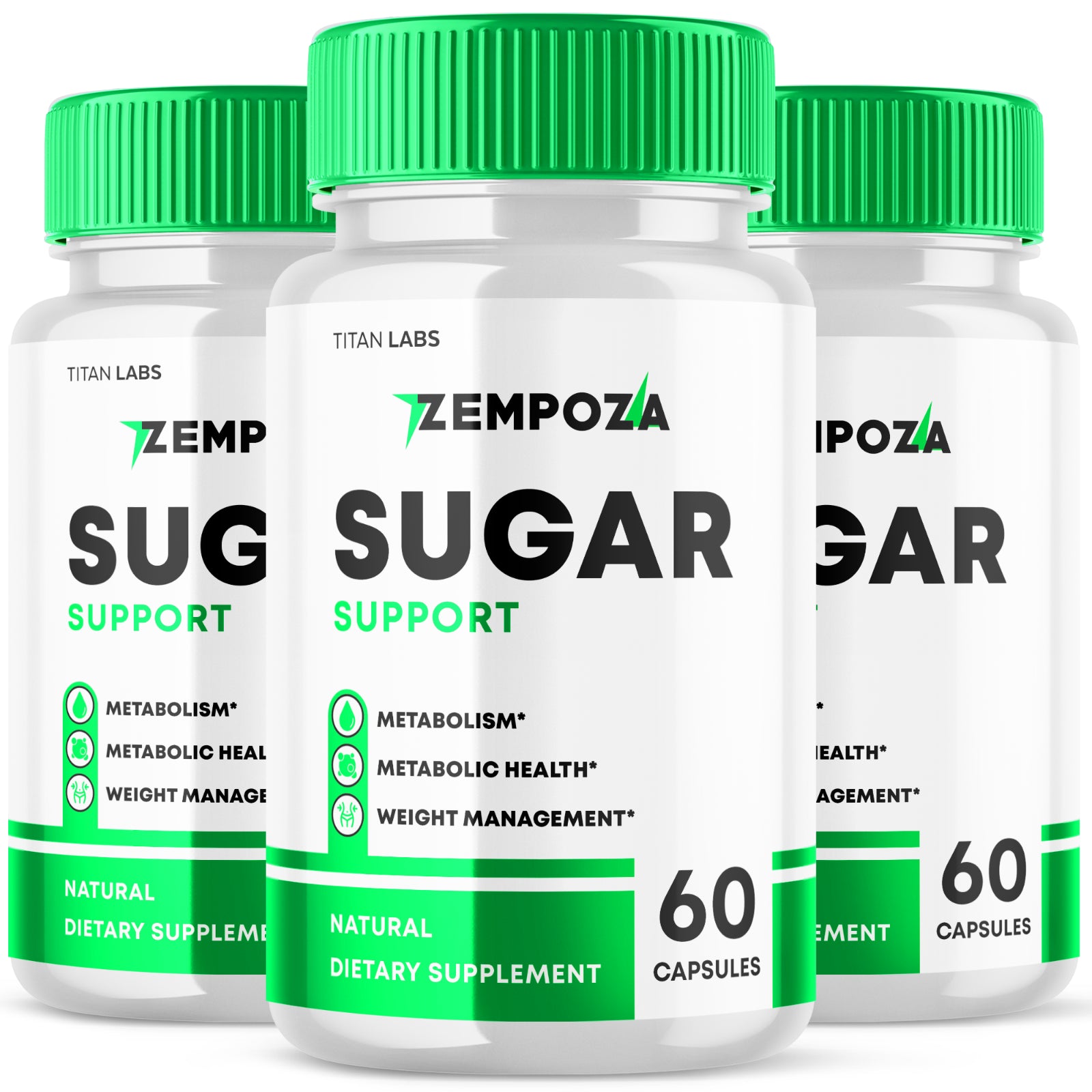 Zempoza Blood Sugar & Pressure Support - Optimal Wellness Booster (3 Pack)