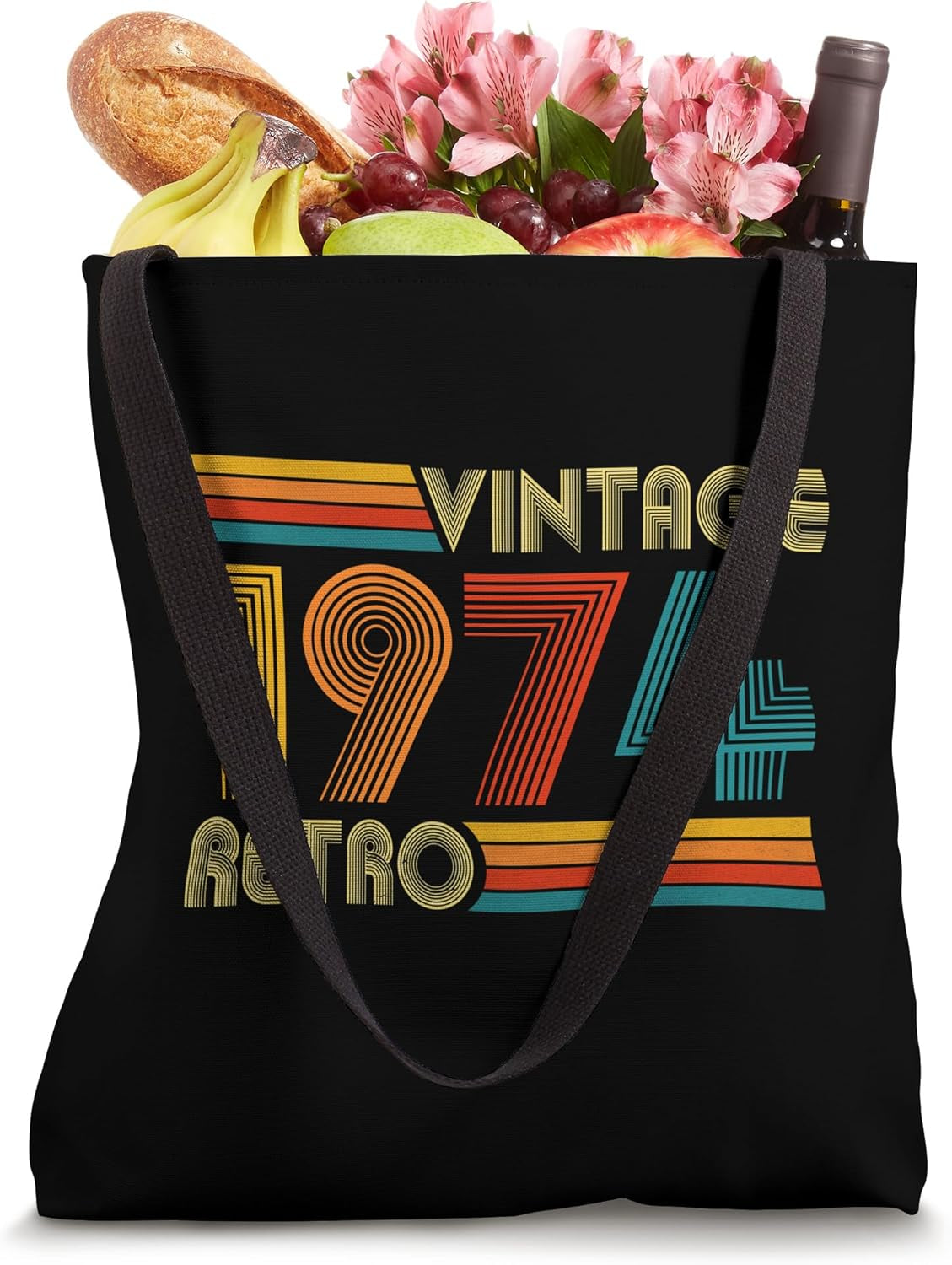51Th Birthday Gift 51 Years Old Men Women Retro Vintage 1974 Tote Bag