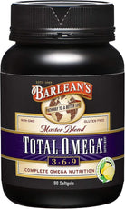 Barlean'S Total Omega 3 6 9 Softgels, Blended Fish Oil Supplement with Borage and Flaxseed Oil, 1,000 Mg Omegas ALA, EPA, DHA and GLA for Joint Support Supplements and Heart Health, 90 Count