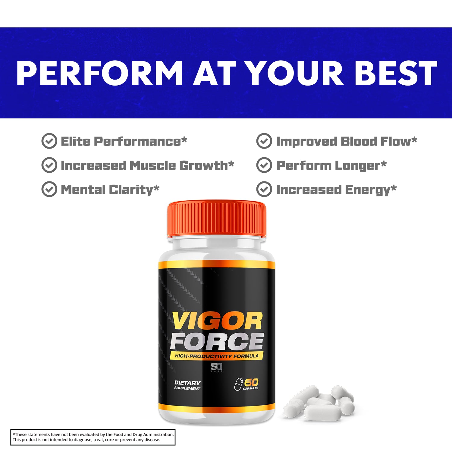 Vigor Force Male Pill - Boosts Vitality & Energy with a Potent Formula (3 Pack)