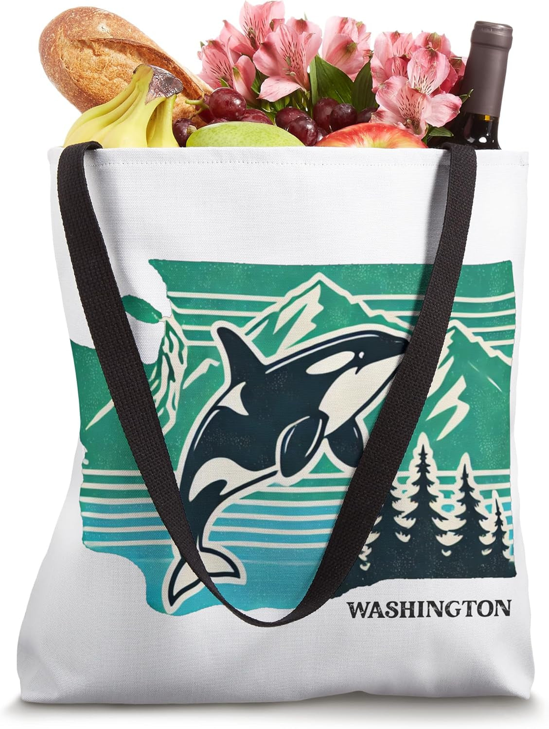 Washington "Evergreen" State - Vintage - Designed Locally Tote Bag